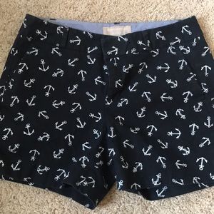 BananaRepublic Navy Blue anchor shorts sz 0